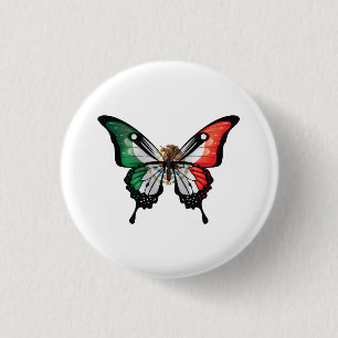 Chapa Redonda De 2,5 Cm Bandera de la mariposa de la cola de inflexión de
