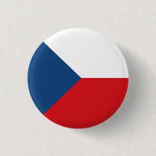 Chapa Redonda De 2,5 Cm Bandera de la República Checa