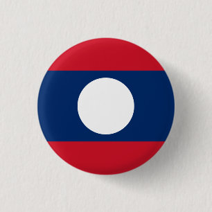 Chapa Redonda De 2,5 Cm Bandera de Laos