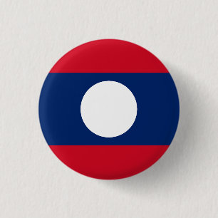 Chapa Redonda De 2,5 Cm Bandera de Laos