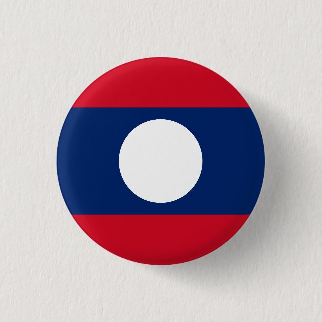 Chapa Redonda De 2,5 Cm Bandera de Laos (Anverso)