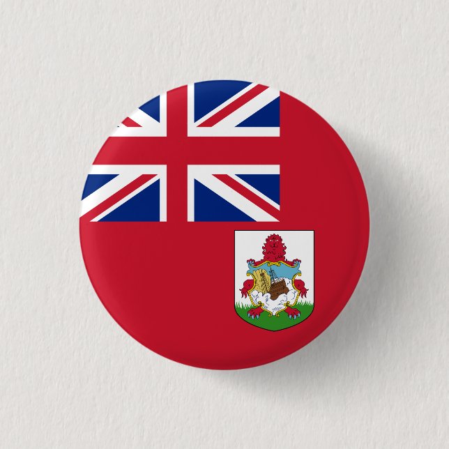 Chapa Redonda De 2,5 Cm Bandera de las Bermudas (Anverso)
