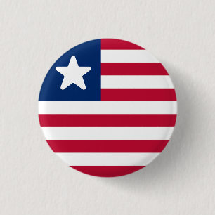 Chapa Redonda De 2,5 Cm Bandera de Liberia