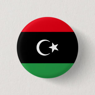 Chapa Redonda De 2,5 Cm Bandera de Libia