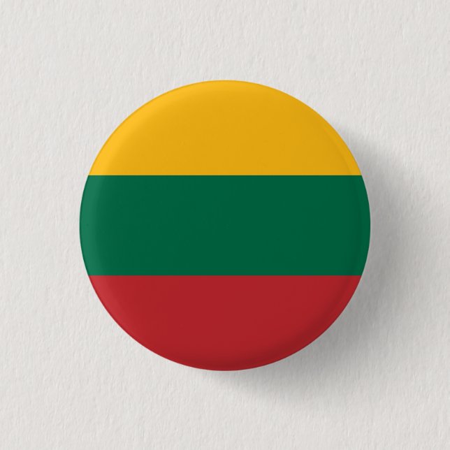 Chapa Redonda De 2,5 Cm Bandera de Lituania (lituana) (Anverso)