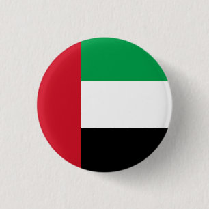 Chapa Redonda De 2,5 Cm Bandera de los Emiratos Árabes Unidos