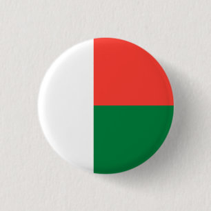 Chapa Redonda De 2,5 Cm Bandera de Madagascar