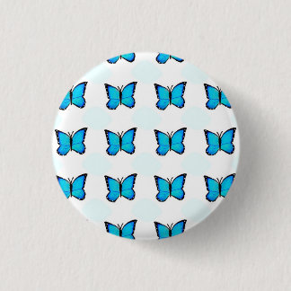 Chapa Redonda De 2,5 Cm Bandera de mariposa azul