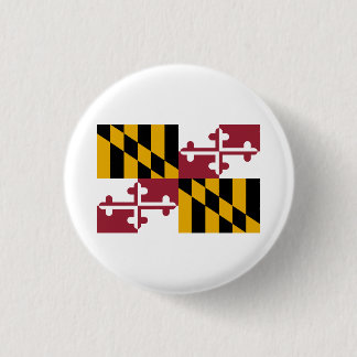Chapa Redonda De 2,5 Cm Bandera de Marylander, Bandera de Maryland