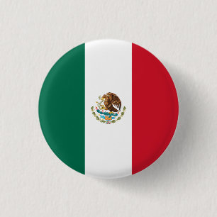 Chapa Redonda De 2,5 Cm Bandera de México (México)