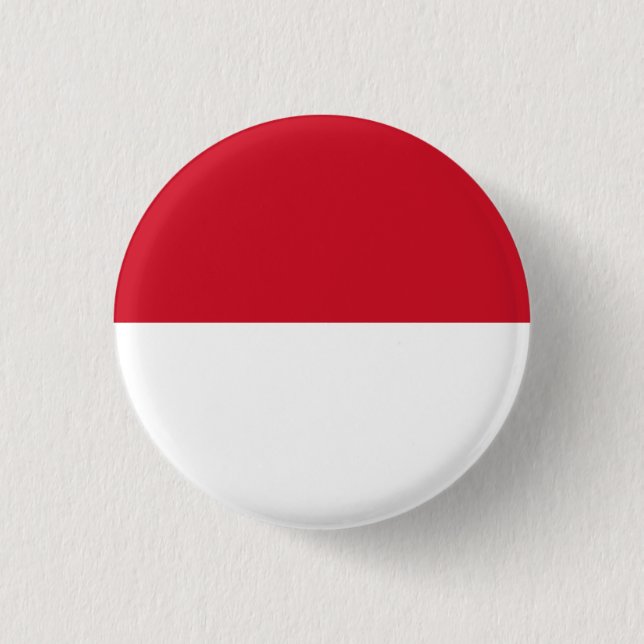 Chapa Redonda De 2,5 Cm Bandera de Mónaco (Anverso)