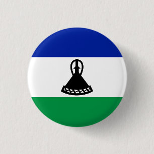 Chapa Redonda De 2,5 Cm Bandera de Mosotho, bandera de Lesoto