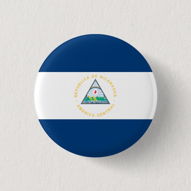 Chapa Redonda De 2,5 Cm Bandera de Nicaragua (Anverso)
