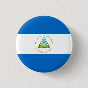 Chapa Redonda De 2,5 Cm Bandera de Nicaragua