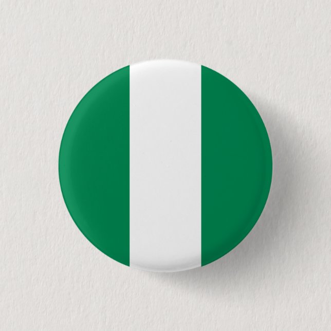 Chapa Redonda De 2,5 Cm Bandera de Nigeria (Anverso)