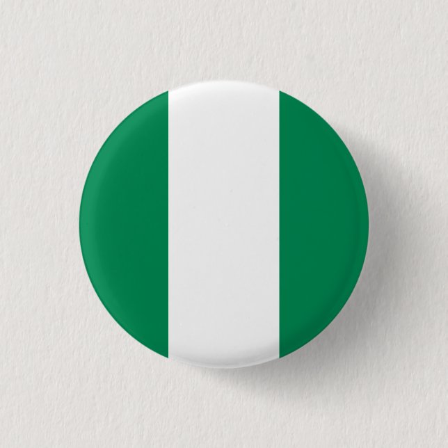 Chapa Redonda De 2,5 Cm Bandera de Nigeria (nigeriana) (Anverso)