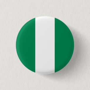 Chapa Redonda De 2,5 Cm Bandera de Nigeria Patriótica