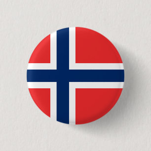 Chapa Redonda De 2,5 Cm Bandera de Noruega