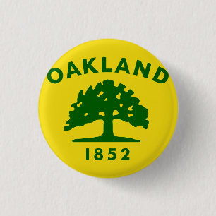Chapa Redonda De 2,5 Cm Bandera de Oakland, California