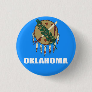 Chapa Redonda De 2,5 Cm Bandera de Oklahoma 