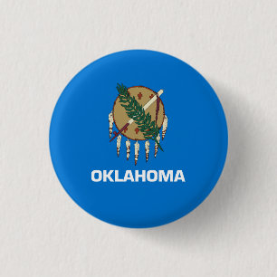Chapa Redonda De 2,5 Cm Bandera de Oklahoma, Bandera de Oklahoma