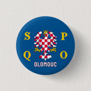 Chapa Redonda De 2,5 Cm Bandera de Olomouc
