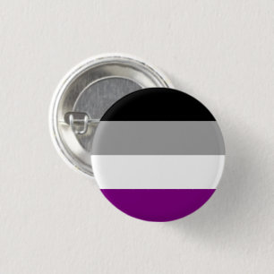 Chapa Redonda De 2,5 Cm Bandera de Orgullo Asexual