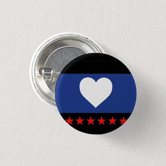 Chapa Redonda De 2,5 Cm Bandera de Orgullo de Pie (Anverso y reverso)