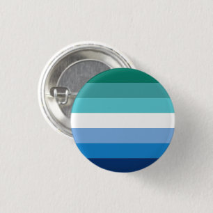 Chapa Redonda De 2,5 Cm Bandera de Orgullo Gay Masculino (Azul)