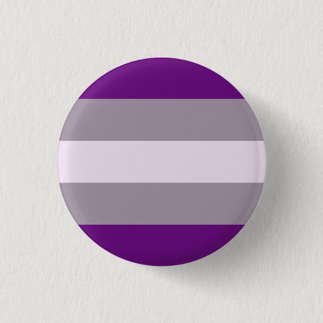 Chapa Redonda De 2,5 Cm Bandera de Orgullo Grisexual (Anverso)