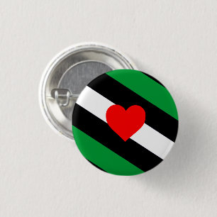 Chapa Redonda De 2,5 Cm Bandera de Orgullo Leather Boi
