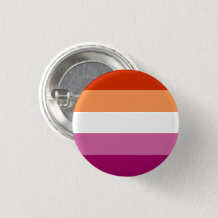 Chapa Redonda De 2,5 Cm Bandera de Orgullo Lesbiano (5 Franjas)