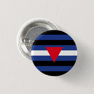 Chapa Redonda De 2,5 Cm Bandera de orgullo queer de cuero
