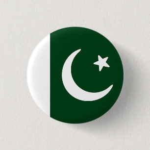 Chapa Redonda De 2,5 Cm Bandera de Pakistán