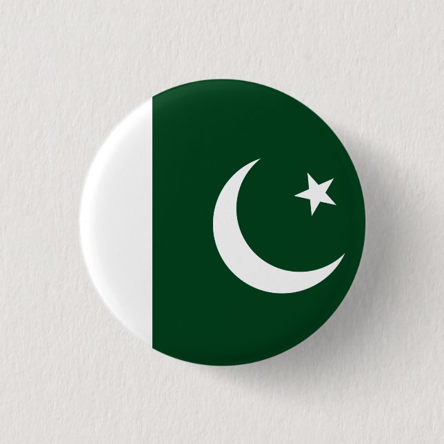 Chapa Redonda De 2,5 Cm Bandera de Pakistán (Anverso)