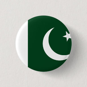 Chapa Redonda De 2,5 Cm Bandera de Pakistán (paquistaní)