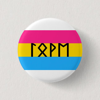 Chapa Redonda De 2,5 Cm Bandera de Pan de amor de Futhark Elder