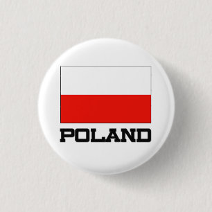 Chapa Redonda De 2,5 Cm Bandera de Polonia