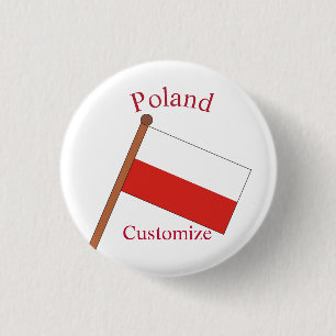 Chapa Redonda De 2,5 Cm Bandera de Polonia Thunder_Cove