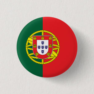 Chapa Redonda De 2,5 Cm Bandera de Portugal