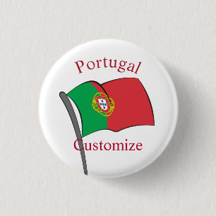 Chapa Redonda De 2,5 Cm Bandera de Portugal Thunder_Cove
