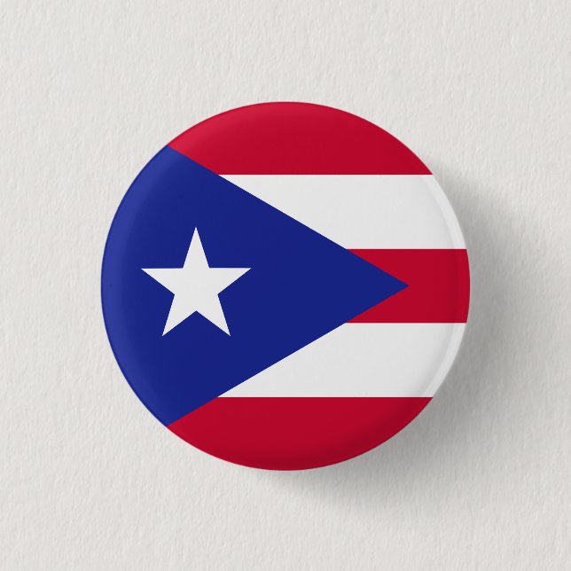 Chapa Redonda De 2,5 Cm Bandera de Puerto Rico (Anverso)
