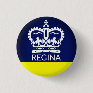 Chapa Redonda De 2,5 Cm Bandera de Regina, Saskatchewan