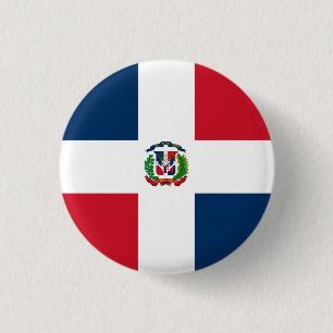 Chapa Redonda De 2,5 Cm Bandera de República Dominicana