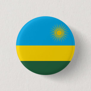Chapa Redonda De 2,5 Cm Bandera de Ruanda