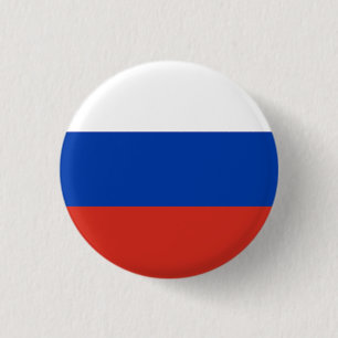 Chapa Redonda De 2,5 Cm Bandera de Rusia