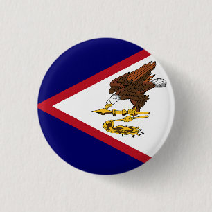 Chapa Redonda De 2,5 Cm Bandera de Samoa Americana