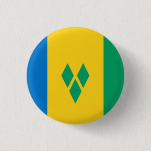Chapa Redonda De 2,5 Cm Bandera de San Vicente y las Granadinas