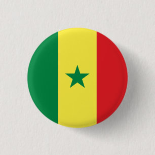 Chapa Redonda De 2,5 Cm Bandera de Senegal (senegalés)