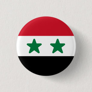 Chapa Redonda De 2,5 Cm Bandera de Siria